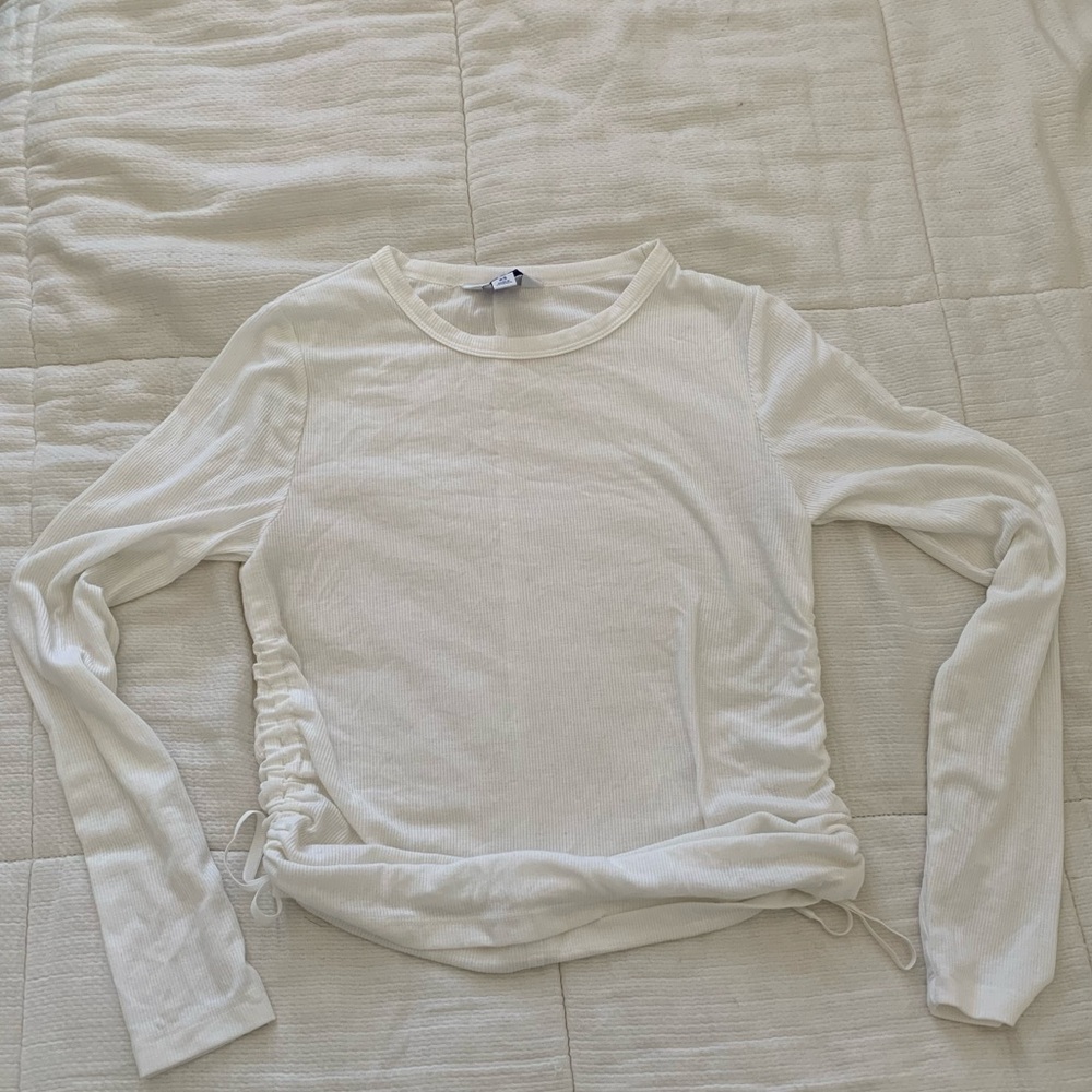 White long sleeve top